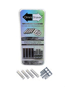 Premium Omnishaver Replacement Cartridge Refill Kit with One Blade Removal Tool - An Alternative to Disposable, Self Cleans & Strops During Use - Durable Smooth & Comfortable 4 Cartridges OmniShaver