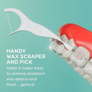 GRIN Braces Flosser, Floss Picks Designed for Braces, 60 Count, Dental Flossers, Recycled Plastic, Ortho Approved, Premium Thin Floss, Includes Handy Wax Scraper and Pick (Pack of 2) Infinity Warehouse