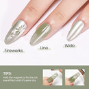 MIZHSE Quick Dry Cat Eye Nail Polish, Green Magnetic Nail Polish with Magnet, Air Drying Fast 15ml Cateye Nail Lacquer for Women Girls Non-Gel Nail Art Manicure DIY Home Infinity Warehouse