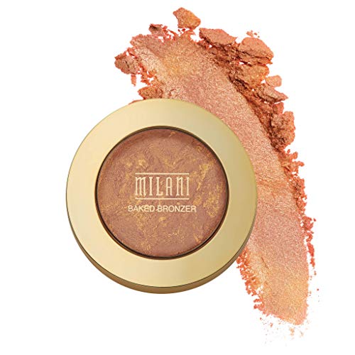 Milani Baked Bronzer - Glow, Cruelty-Free Shimmer Bronzing Powder to Use For Contour Makeup, Highlighters Makeup, Bronzer Makeup, 0.25 Ounce Milani