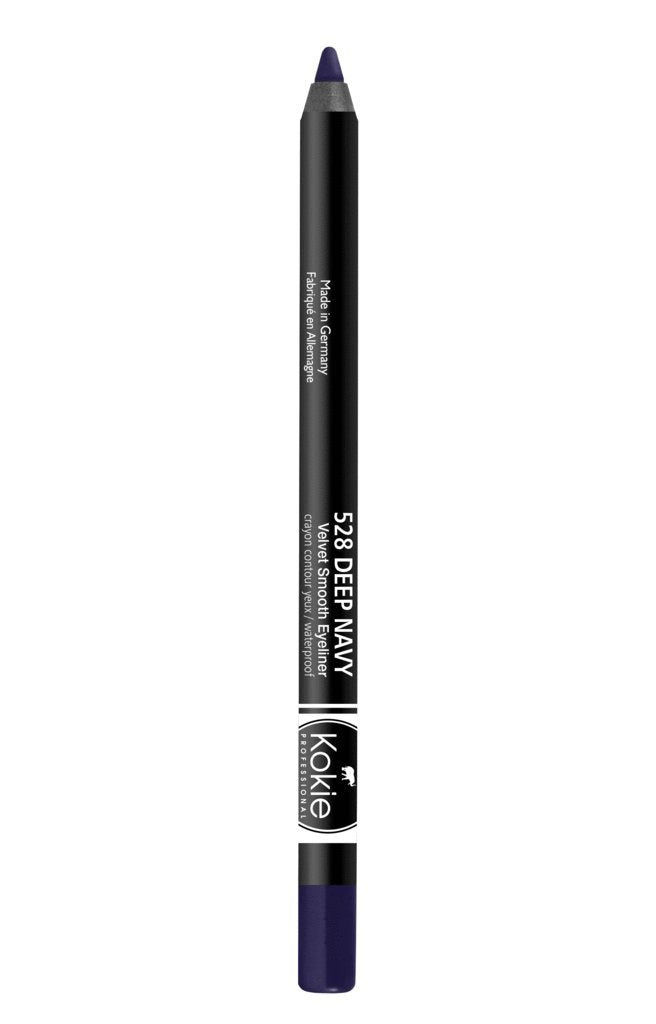 Kokie Cosmetics Waterproof Velvet Smooth Eyeliner Pencil, Deep Navy, 0.042 Ounce Kokie