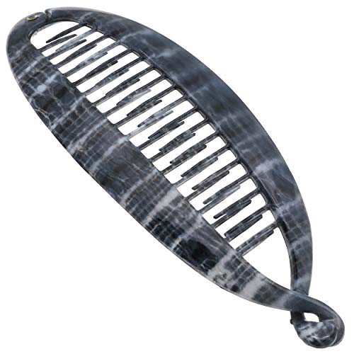 Camila Paris CP3100 7 inch French Banana Clip Hair Comb Classic Girls Updo Flexible Ponytail Holder Interlocking Banana Combs, Fashion Durable Styling Hair Accessories for Women, Made in France Camila