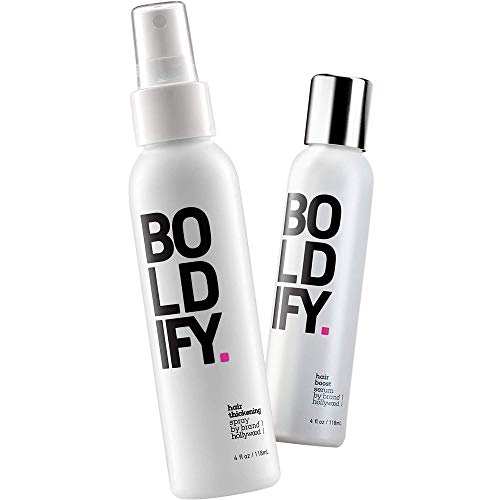 Thickening Spray + Hair Thickening Serum - Boldify Plump & Protect Bundle: Volume, Root Lift, Texture + Instant Thickening, Anti-Breakage Leave-In Conditioner for Strand Retention Boldify