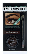 24 HOUR LONG LASTING WATERPROOF EYEBROW GEL MEDIUM BROWN