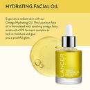 Lancer Skincare Omega Hydrating Oil with Ferment Complex, Daily Facial-Oil Moisturizer Serum with Turmeric, 1 Fluid Ounce Infinity Warehouse