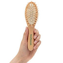 Small, Travel Hair Brush - Wooden Bristle Detangler Hairbrush For Detangling Women, Men & Kids Wet or Dry Hair - Natural Wood Handle & Bristles - Portable Size and Fits in Pocket or Purse GranNaturals