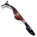 False Eyelash Applicator: Eyelash Extensions Tweezers for Easy Lash Application and Removal – Adjust and Repair Your Lashes in an Instant – Stainless Steel (Floral Black) Rapid Vitality