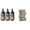 Hello Oral Care Activated Charcoal Bundle: Alcohol Free Mouthwash (3 ct) and Fluoride Whitening Toothpaste (4 ct) Hello Oral Care