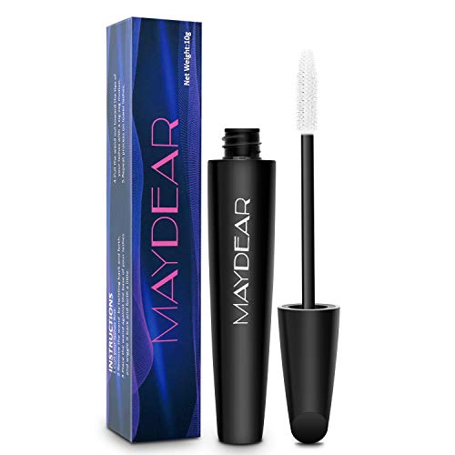 Maydear Waterproof Color Mascara, Longlasting, Smudge-Proof, Voluminous and Charming Mascara, Multiple colors available–White，0.35 Ounce Maydear