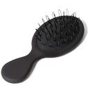 The Hair Shop Mini Black Loop Brush - Salon Professional Grade with Matted Black & Ergonomic Travel Size Design- Small & Safe Detangler Tool for 100% Remy Human and Synthetic Hair Extensions and Wigs The Hair Shop