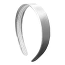 White 1 Inch Satin Hard Headband Motique Accessories