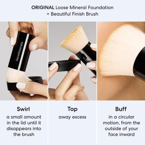 bareMinerals Original Loose Powder Foundation SPF 15, Lightweight Mineral Loose Powder Foundation Makeup, Buildable Coverage, Talc Free, Vegan Infinity Warehouse