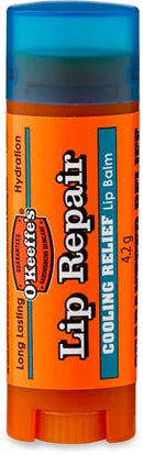 O'Keeffe's Cooling Relief Lip Repair Lip Balm for Dry, Cracked Lips, Stick,, (Pack of 1) O'Keeffe's