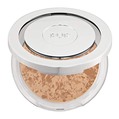 PÜR Bronzing Act Matte Bronzer Powder - Illuminating Bronzer For Face & Body Contour - Brightening Bronzer Makeup For Natural-Looking Glowing Skin - Vegan, Cruelty-Free Bronzer - Light PÜR MINERALS