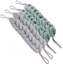 AARainbow 4 Packs Long Stretch Back Sponge with Rope Handles Back Scrubber Bath Shower Mesh Sponge Exfoliating Body Scrub Stretch Braided Loofah for Men and Women(2 Gray+2 Green) AARAINBOW