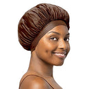 Stay On Satin Satin Edge Bonnet (Brown) Stay On Satin