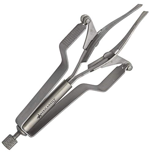 Americanails Ergo-Series Automatic Eyebrow Tweezers, ErgoTweez Stainless Steel Retractable Tweezers, Slant Tip Precision Facial Hair Remover, Professional Salon Tools AMERICANAILS .COM