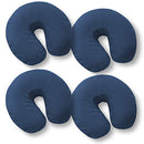 Saloniture 4-Pack Premium Microfiber Face Cradle Covers - Ultra Soft Fitted Massage Table Cradle Cover - Navy Blue Saloniture