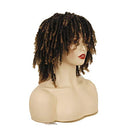 Dreadlock Synthetic Braiding Short Wigs for Black Women Crochet Twist Braids Wigs Afro Curly Synthetic Hair Braiding Wig African Hairstyle (M1B/27) Magibrunette