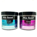 MIA SECRET Acrylic Powder 2pc Set - Clear + Pink 8 oz Mia Secret