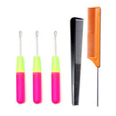 Favorict (5 Pack) Latch Hook Crochet Needle Comb Set for Micro Braids, Hair Extension, Feather and Dread Maintenance Installation Favorict