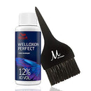 Wella Welloxon Perfect 12% 40 Volume Creme Developer 2 oz and M Hair Designs Tint Brush/Comb (Bundle - 2 items) M Hair Designs