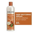 Jergens Deep Restoring Argan Body Wash, Daily Moisturizing Skin Cleanser, Paraben Free, 22 Ounces, Infused with Nourishing Argan Oil, pH Balanced, Dye Free, Dermatologist Tested Jergens