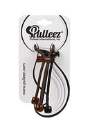 Pulleez Sliding Ponytail Holder, Set of 2 - Acrylic Charms - Black/ Brown Elastic Hair Ties Pulleez