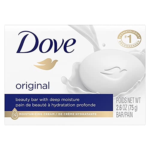 Dove Beauty Bar Gentle Skin Cleanser Moisturizing for Gentle Soft Skin Care Original Made With 1/4 Moisturizing Cream 2.6 oz Dove