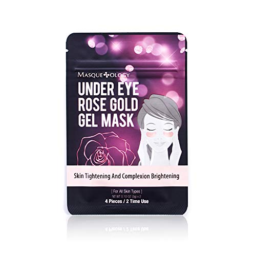 Masqueology - Under Eye Wild Rose Gold Hydro-Gel Mask | Collagen Under Eye Skincare Treatment (1 Pack) Masqueology