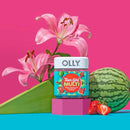 OLLY Teen Girl Multi Gummy, Healthy Skin and Immune Support*, Essential Vitamins, Biotin, Zinc, Chewable Multivitamin, Strawberry Melon Flavored, 50 Day Supply - 100 Count Infinity Warehouse