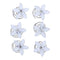 LUX ACCESSORIES White Flower Crystal Rhinestone Fashion Silvertone Hair Twist LUX ACCESSORIES