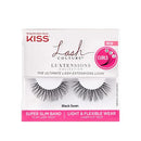 KISS Lash Couture LuXtensions Collection False Eyelashes, Flat Lash Technology, Super Slim Lash Band, Real Lash Extension Fibers, Reusable, Contact Lens Friendly Strip Lashes, Style Black Swan, 1 Pair KISS