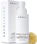 AHA / BHA Exfoliating Face Wash - 10% Glycolic Acid & Salicylic Acid Cleanser, Anti Aging Acne & Wrinkle Reducing Facial Exfoliant, Pore Minimizer & Brightening Scrub - Vegan & Cruelty Free, 4 oz NAELI