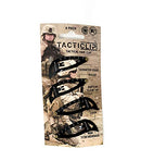 Tactical Hair Clips, 4 Pack - Multitool Snap Barrettes - Stainless Steel Multi-Functional Keychain Multi Tool - Box Cutter, Serrated Edge, Raptor Claw - Kippah clips Tacticlip