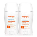 Carpe Underarm Antiperspirant and Deodorant, Clinical strength with all-natural eucalyptus scent, Manage hyperhidrosis and combat excessive sweating without irritation. (Pack of 2) Carpe