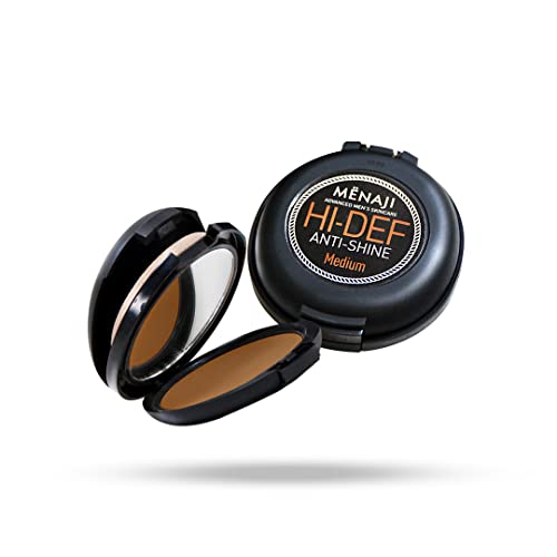 Menaji HDPV Anti-Shine Powder | Anti-Shine Face Make-Up for Men | High-Definition Face Powder | Skin-Friendly Face Powder for Men | All-Occasion Face Powder | Contains Vitamin C & E Menaji
