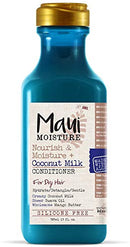 Maui Moisture Nourish & Moisture + Coconut Milk Conditioner to Hydrate and Detangle Curly Hair, Lightweight Daily Moisturizing Conditioner, Vegan, Silicone & Paraben-Free, 13 fl oz Maui Moisture