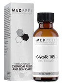 Glycolic Acid 10% Exfoliator, Enhance Chemical Peel Results or use daily as an exfoliator 1oz / 30ml Medpeel