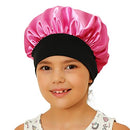 Sent Hair Kids Satin Bonnet Sleep Cap for Natural Hair Double Layers Hair Bonnet Wide Elastic Band Night Sleep Hat for Baby Toddler Child Teens (Rose Red) sent hair