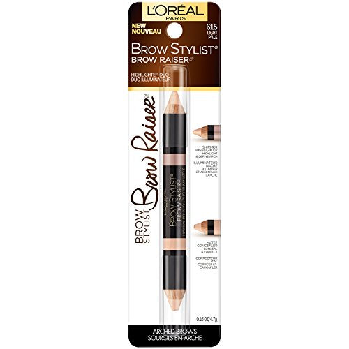 L'Oreal Paris Cosmetics Stylist Brow Raiser Highlighter Duo, Light, 0.16 Ounce L'Oreal Paris