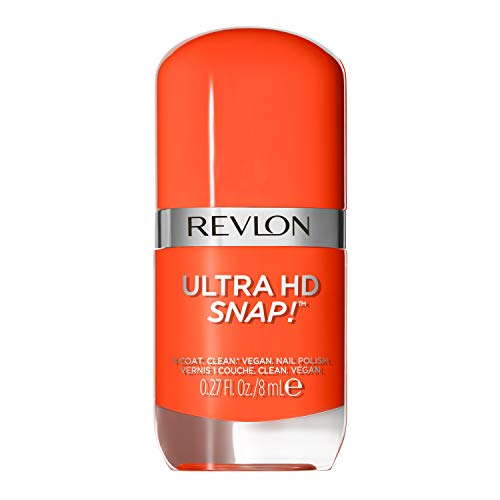 REVLON Ultra HD Snap Nail Colors, Natural Rich Glossy Nail Polish, 100% Vegan Formula, No Base and Top Coat Needed, 007 Hot Stuff, 0.27 Fl Oz REVLON