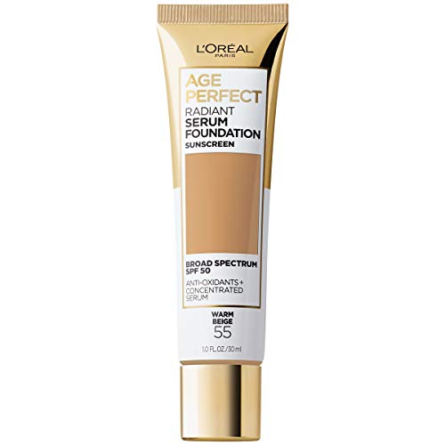 L'Oreal Paris Age Perfect Radiant Serum Foundation with SPF 50, Warm Beige, 1 Ounce L'Oreal Paris