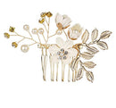 Luxury Flower Hair Combs and Pins Accessories for Wedding, Birthday, Bridesmaids, Various Styles and Colors (3 flowers combs, White) The Crafty Owl