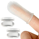 360º Bristle Silicone Baby Finger Toothbrush, 100% BPA Free for Toddlers and Infants 3 Months and Up, Full Surround Design for Teeth and Gum Cleaning; 2 Sets of Finger Brushes – Clear Itsy Bitsy People