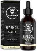 Vanilla Beard Oil (Large 2 oz.) - 100% Natural Beard Conditioner with Organic Tea Tree, Argan, and Jojoba Oil with Vanilla Scent - Softens, Smooths, and Strengthens Beard Growth by Striking Viking Striking Viking