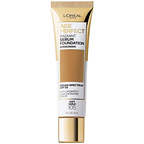 L'Oreal Paris Age Perfect Radiant Serum Foundation with SPF 50, Soft Sable, 1 Ounce L'Oreal Paris