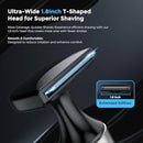 Back Shaver for Men, Ultra-Wide 2" T-Shaped Head, Travel Case, LED 4 in 1 Mens Back Shaver Rechargeable with Long Handle, Safety Lock, IPX7, Multi-Functional Back Trimmer for Men, (Flat Black) Infinity Warehouse