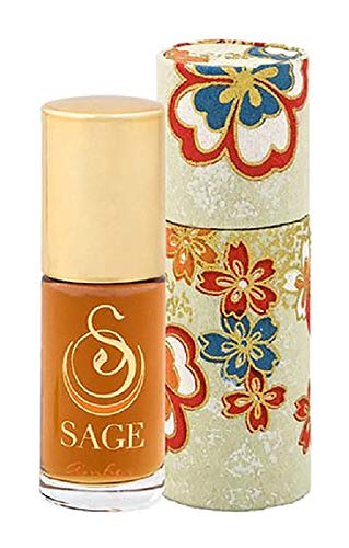 Amber Gemstone Roll-On Perfume Oil by The Sage Lifestyle (1/8 Oz) - Travel Perfume, Vegan Perfume Oil - Feel Subtle Hint of Labdanum, Tunisian Amber, Musk & Vanilla Sage Machado