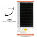 BEYELIAN Mink Ellipse Flat Eyelash Extensions MATTE Black Individual Semipermanent Lash Building Extensions C Curl 0.20mm 10mm BEYELIAN